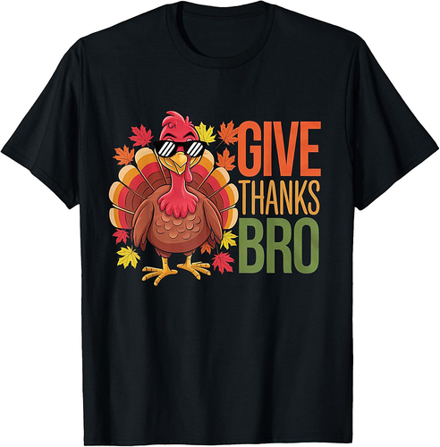 Give Thanks Bro Cute Turkey Toddler Thankful Thanksgiving 02 T-Shirt