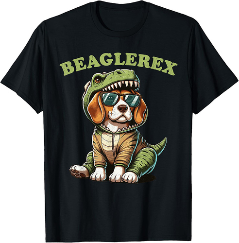 Beagle T-Shirt for Kids Funny Trex Dog Dinausor T-Shirt