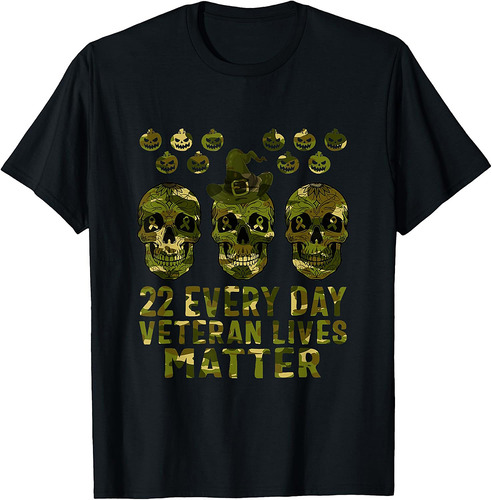 22 Every Day Veteran Lives Matter Suicide Awareness PTSD T-Shirt