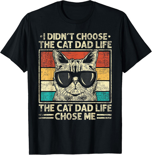 Cat Dad Shirts For Men Funny Cat Dad Father's Day Cat Daddy T-Shirt