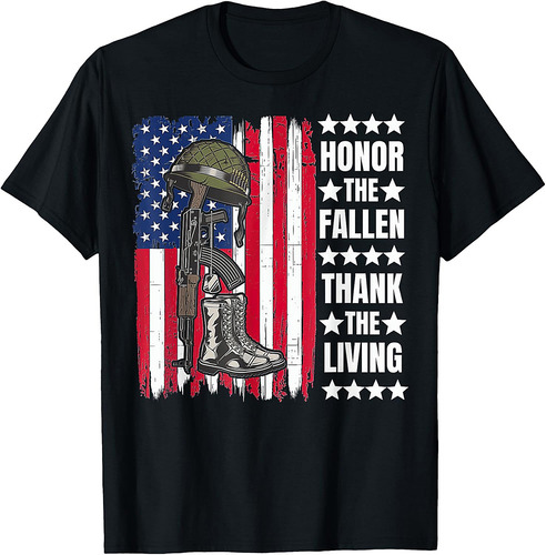 Honor The Fallen Thank The Living Memorial Day Veteran T-Shirt