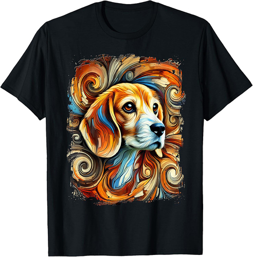 Cute Beagle Colourful Artwork T-Shirt