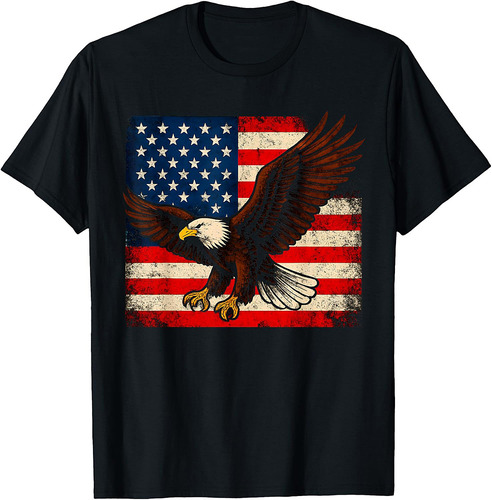 Patriotic Eagle USA American Flag 4th of July Veterans Day T-Shirt