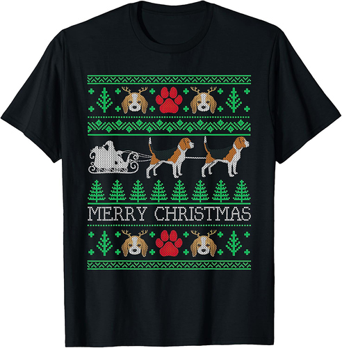 Christmas Beagle Dog Lovers Beagle Ugly T-shirt