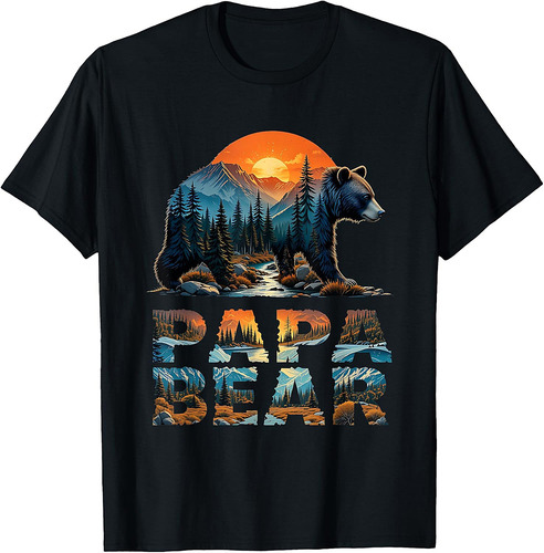 Retro Papa Bear Grandpa Father's Day Vintage T-Shirt