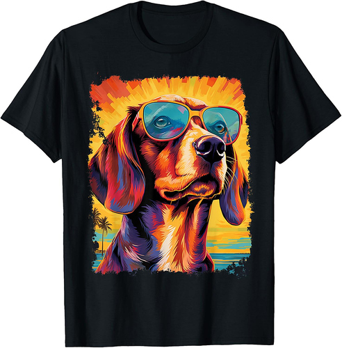 Pop Art Dog Beagle Hawaiian T-Shirt