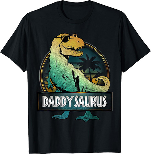 Daddysaurus T Rex Dinosaur Dad Men Papa Family Saurus Father T-Shirt