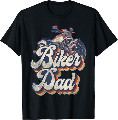 Classic Motorcycle Biker Retro Dad Biker Dad T-Shirt