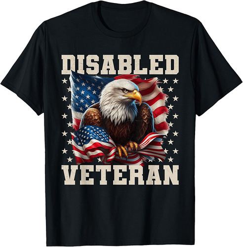 Disabled Veteran American Flag Military Soldier Veterans Day T-Shirt