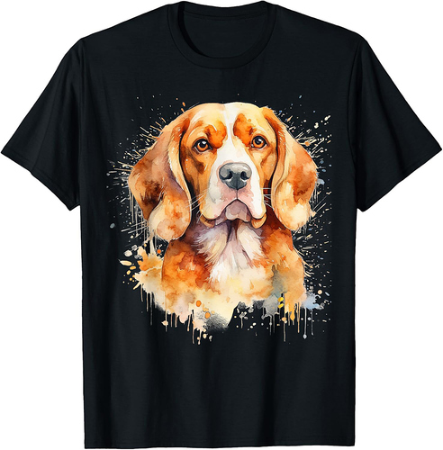 Watercolor Beagle Dog T-Shirt