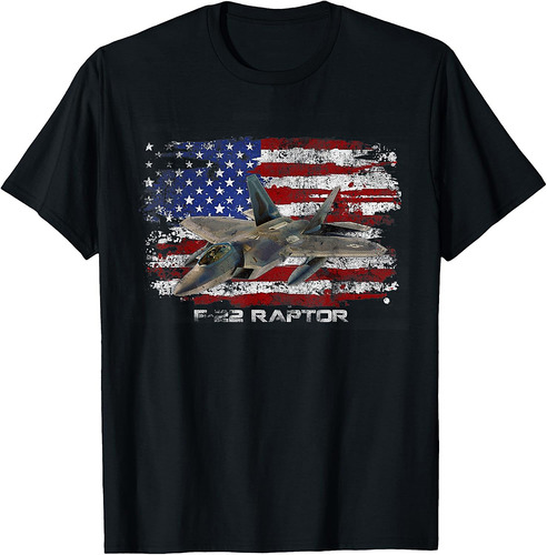 F-22 Raptor Fighter Jet Military Pilot Veteran Patrioti T-Shirt