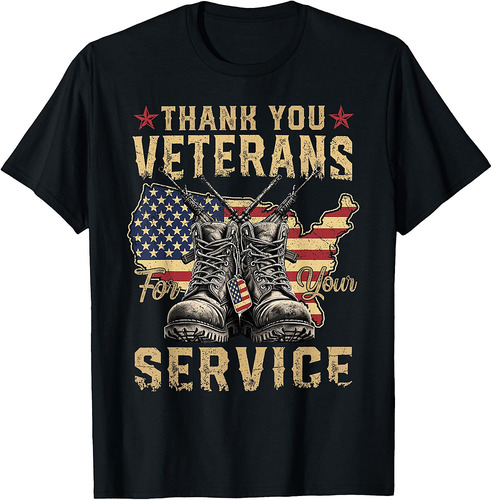 Thank You For Your Service Patriotic Veterans Day 4th July T-Shirt