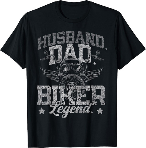 Classic Motorcycle Biker Dad Husband Husband. Dad. Biker T-Shirt