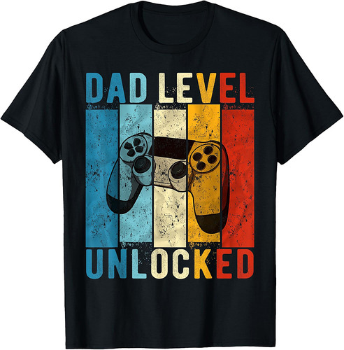 Pregnancy Announcement Dad Level Unlocked New Daddy Father T-Shirt