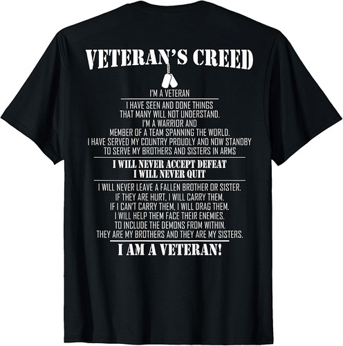 Veteran's Creed I'm a Veteran T-Shirt