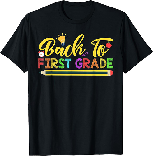 Back To School First Grade Squad Shirt Teacher First Day Tee T-Shirt