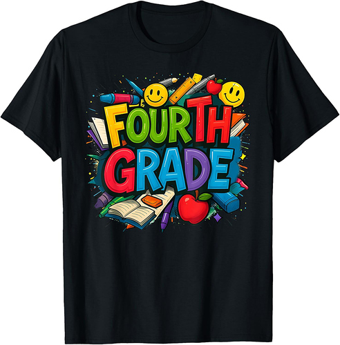 Back To School Fourth Grade Team Happy First Day Of School T-Shirt