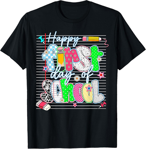 Back To School Happy First Day Of School Boy Girl Teacher T-Shirt