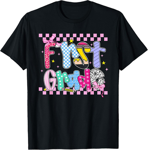 Back To School Hello First Grade Team 1st Grade Boy Girl T-Shirt