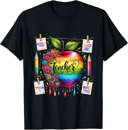 Back To School Inspire Teach Love Teacher T-Shirt