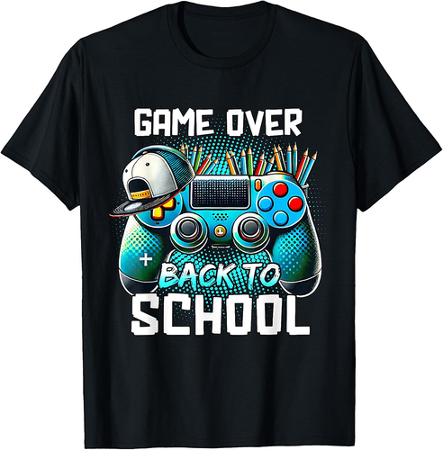 Back To School Kids Boy Student Game Over Back To School T-Shirt