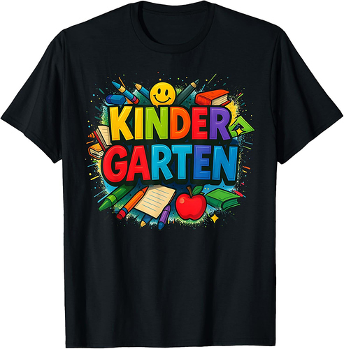 Back To School Kindergarten Team Happy First Day Of School T-Shirt
