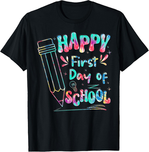 Back To School Teacher Student Happy First Day Of School Kid T-Shirt