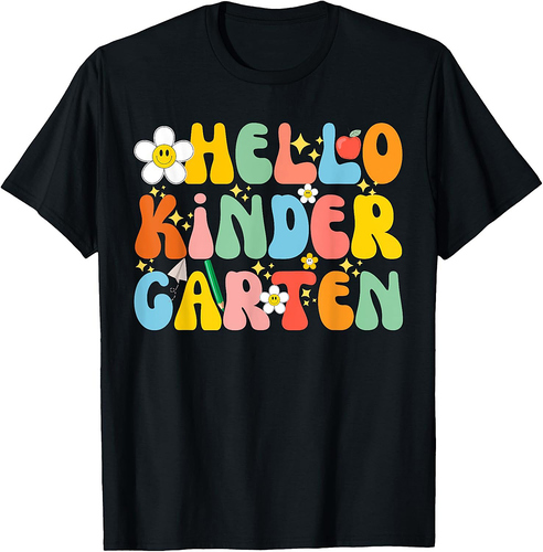 Back to School Hello Kindergarten Squad Teachers & Students T-Shirt