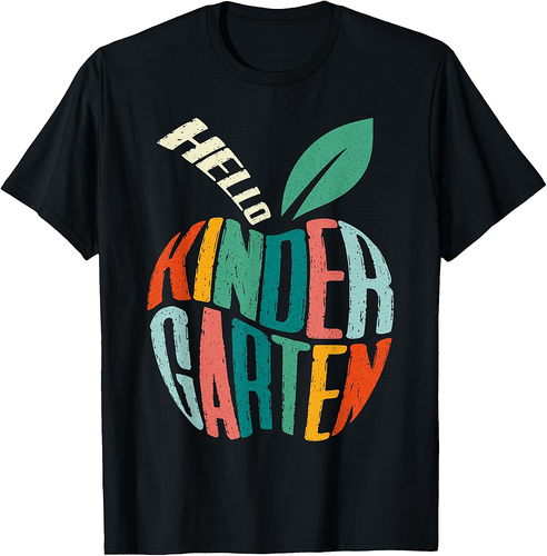 Back to School Teachers Students tee Hello Kindergarten T-Shirt