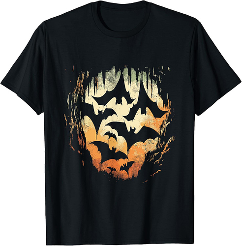 Bat Cave Lover - Awesome Graphic Flying Bats Halloween T-Shirt