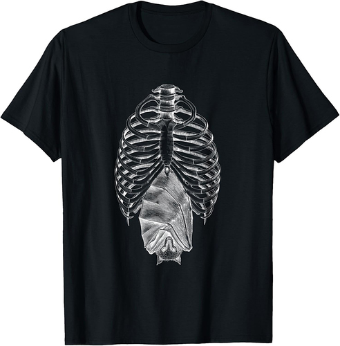 Bat Rip Cage Halloween T-Shirt