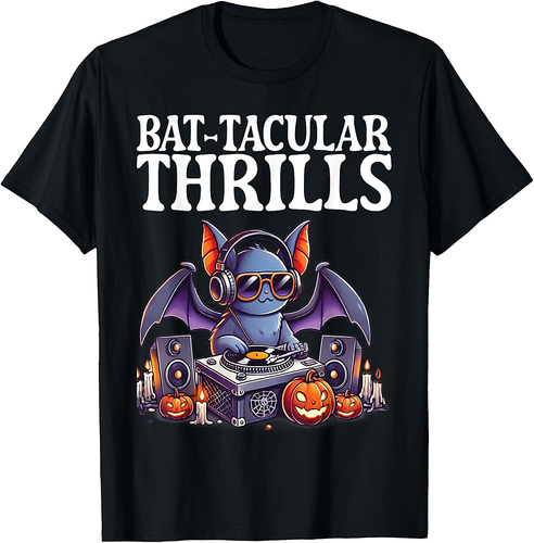 Bat-Tacular Thrills Halloween Design T-Shirt