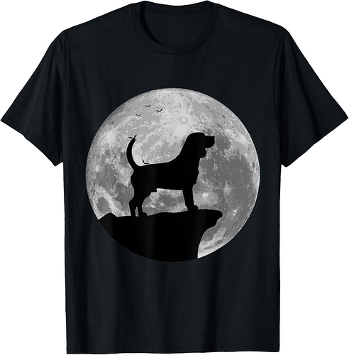 Beagle Silhouette In The Moon Halloween Costume T-Shirt