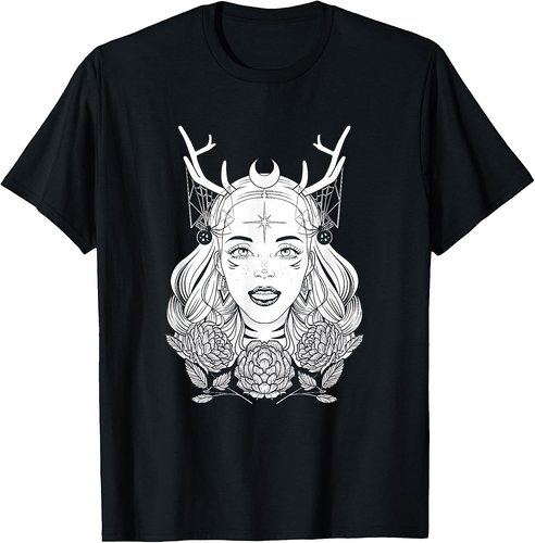 Beautiful Gothic Witch Halloween Witches Fantasy T-Shirt