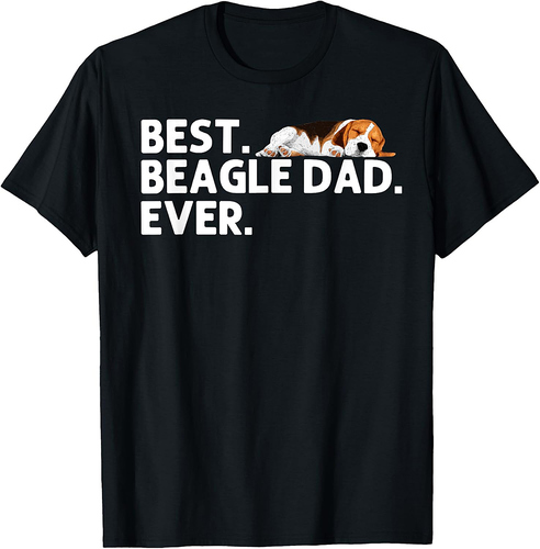 Best Beagle Dad Art For Men Father Beagle Dog Beagle Lover T-Shirt