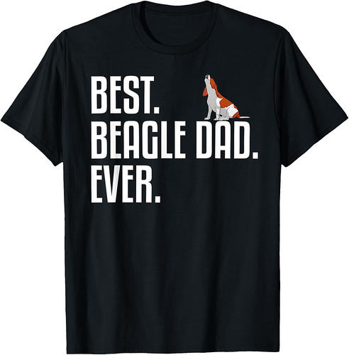 Best Beagle Dad Art For Men Father Beagle Dog Beagle Lover1 T-Shirt