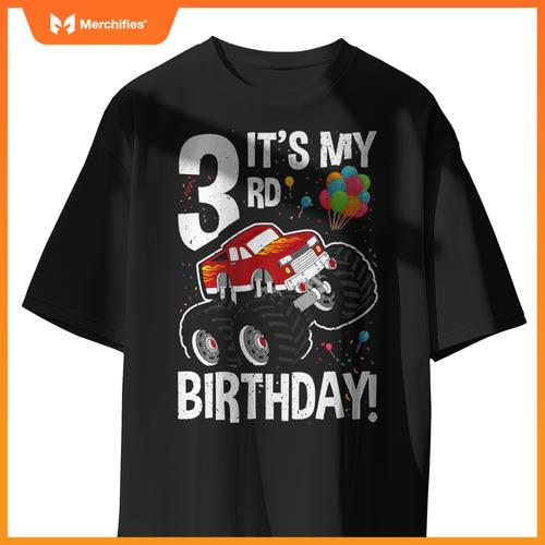 Kids It's My 3rd Birthday! 3 Year Old Monster Truck T-Shirt