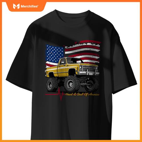 Lifted Squarebody 4Wd  American Pickup Truck T-Shirt