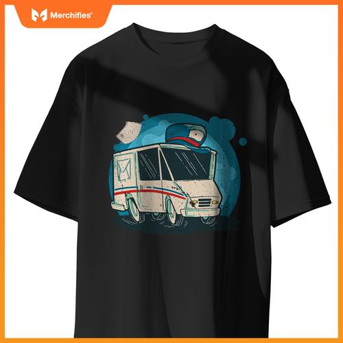 Mail Delivery Truck Artistic Postal Carrier Mailman T-Shirt