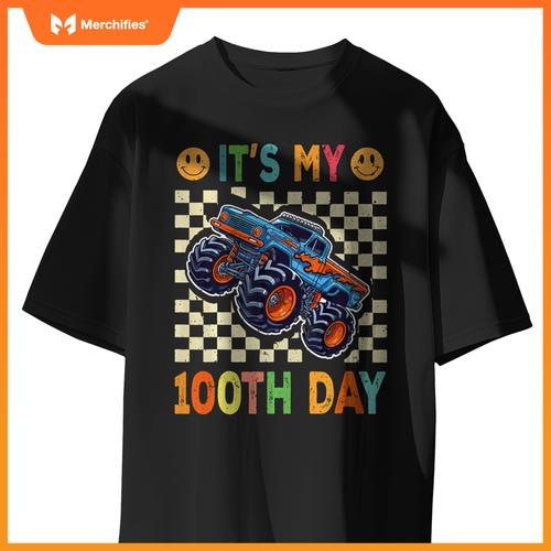 It's My 100th Day Happy 100 Days Of School Monster Truck T-Shirt