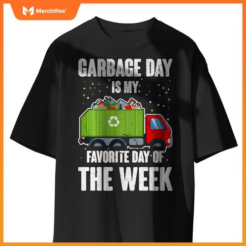 Garbage Uniform Trash Kids Garbage Man Costume Truck T-Shirt