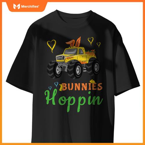 Monster Truck Bunny Rabbit Happy Easter Sunday T-Shirt