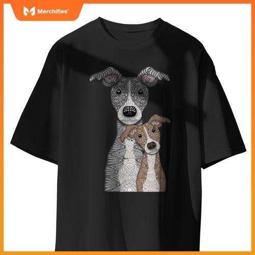 Blue and Fawn two Italian Greyhound dogs T-Shirt