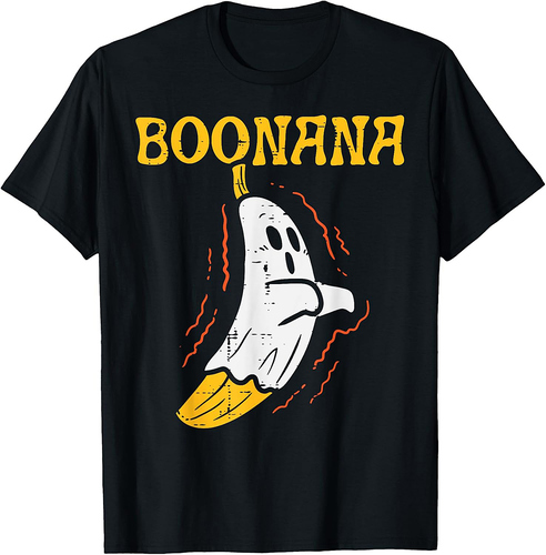 Boonana Cute Ghost Banana Halloween Costume Men Women Kids T-Shirt