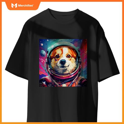Corgi Funny T-Shirt, Dog, Astronaut, Cute, Men's, Children, Funny, Clothes, Goods, Gift, Dog Lover 
