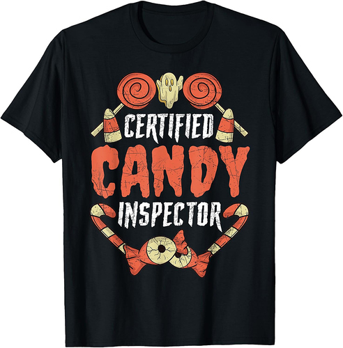 Certified Candy Inspector Halloween Classic Quote T-Shirt