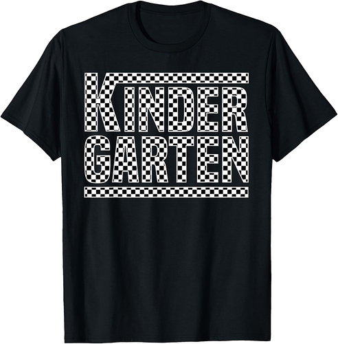 Checkered Kindergarten Back to School Boy Girls Kids Teacher T-Shirt