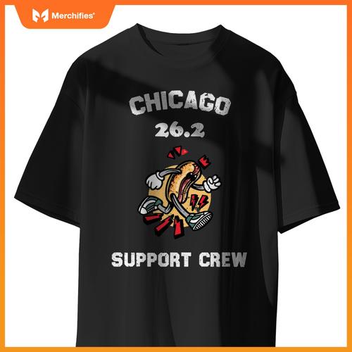 Chicago 2022 Marathon Support Crew for Hot Dogs Home Runs T-Shirt