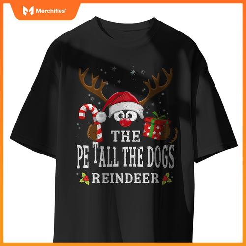 Christmas Matching The Pet All The Dogs Reindeer Family T-Shirt