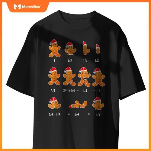 Christmas Math Teacher Equation Gingerbread With Santa Hat